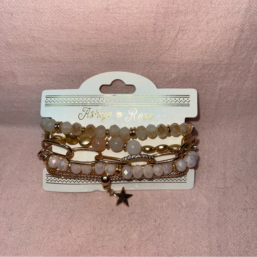 Sky Lights Rose Gold Stackable Bracelet Set